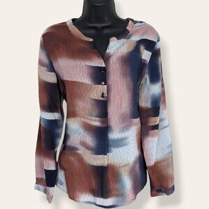 Haggar Clothing Petite Abstract Tunic Blouse